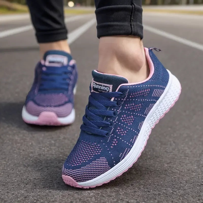 White Knit Sneakers