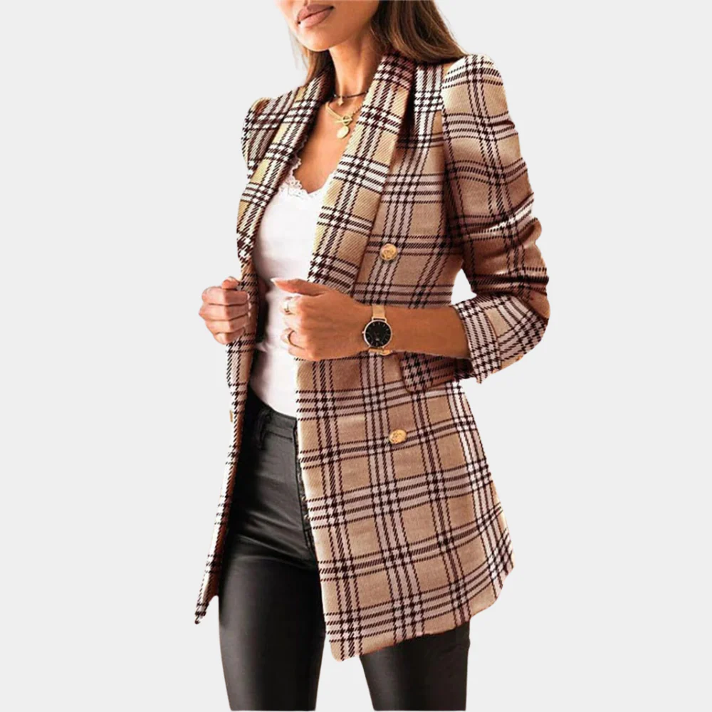 Plaid Longline Blazer