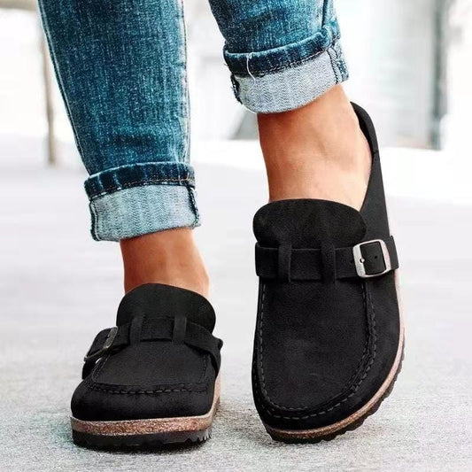 Buckle Detail Moc Loafers