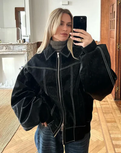 Fall Oversized Zip Jacket