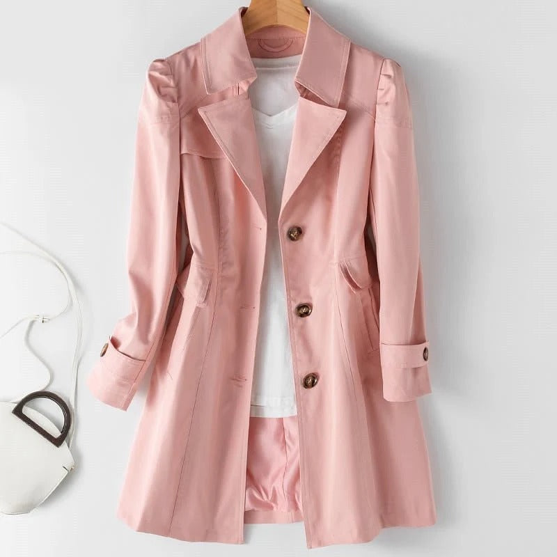 Fall Single-Breasted Trench Coat