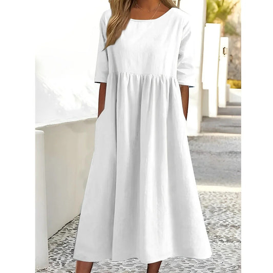 Box Pleat Midi Dress