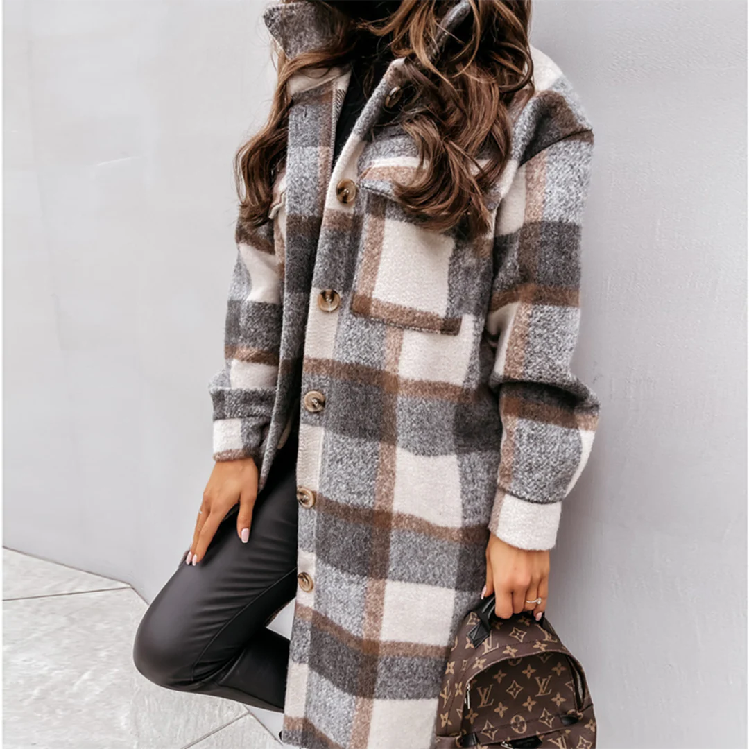 Fall Checked Overshirt Coat