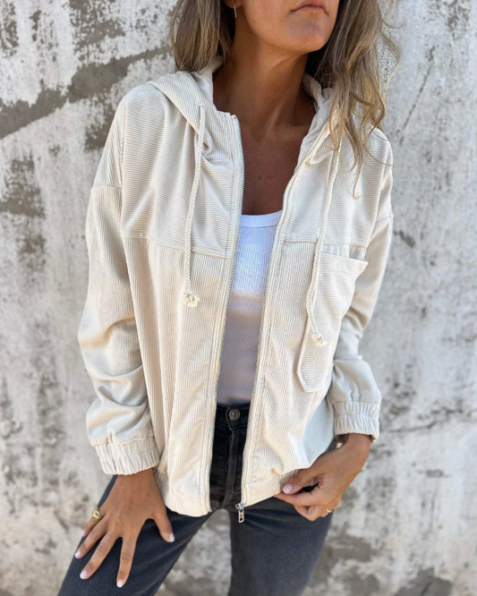 Zip Front Hooded Jacket