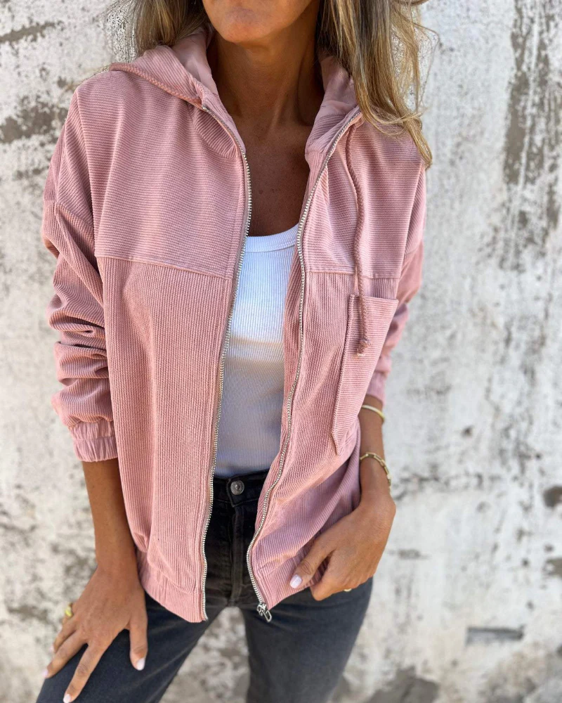 Zip Front Hooded Jacket