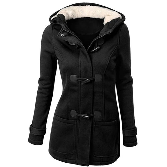 Toggle Front Hooded Coat