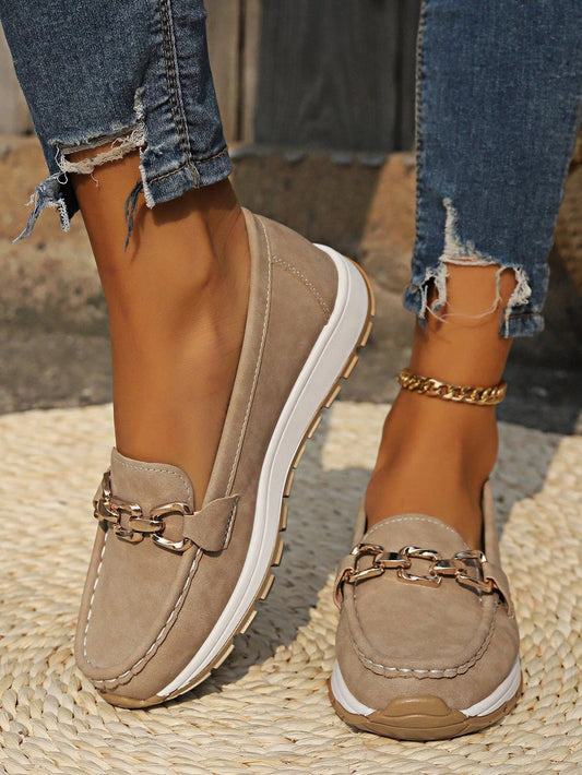 Chain Detail Loafers