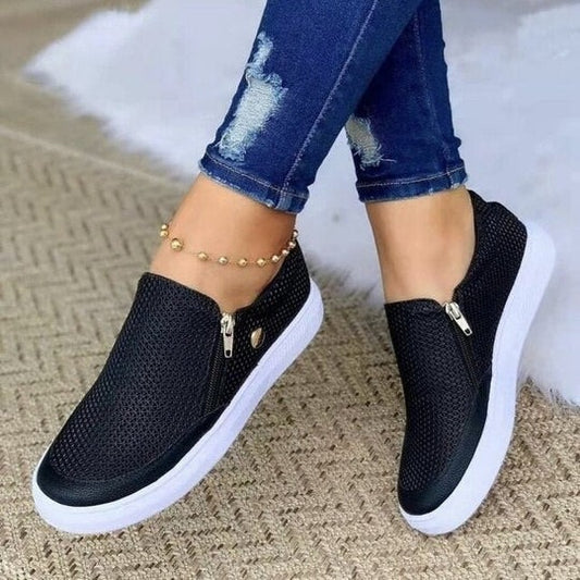 Zip-Side Slip-On Sneakers
