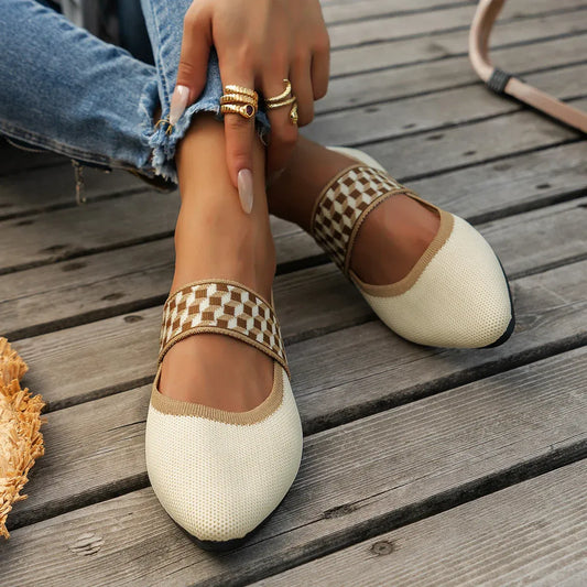 Checker Knit Flats