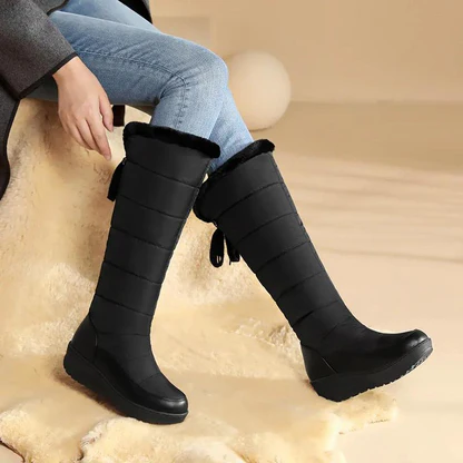 Quilted Knee High Boots For Fall Wear