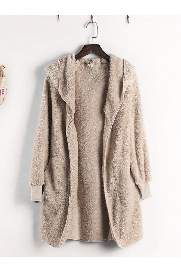 Fall Open-Front Fleece Jacket