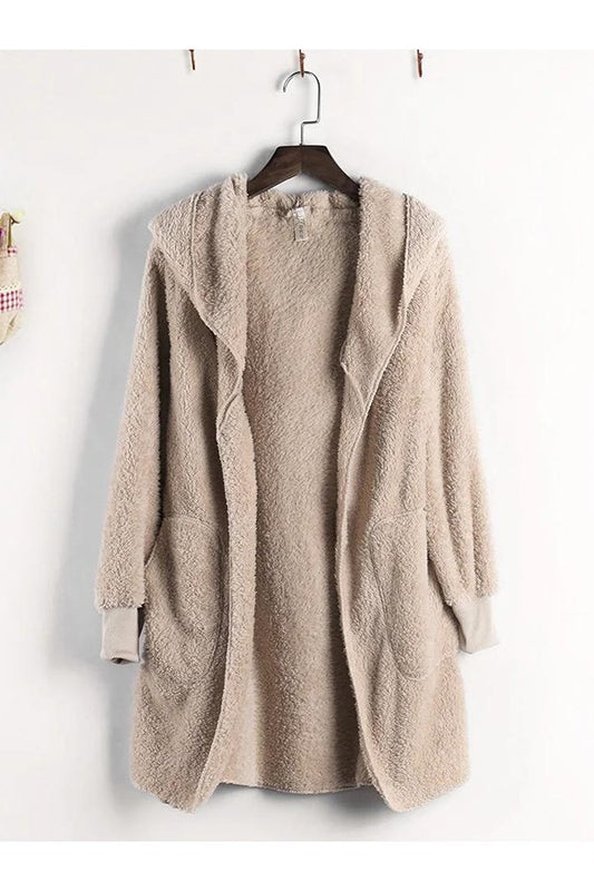 Fall Open-Front Fleece Jacket