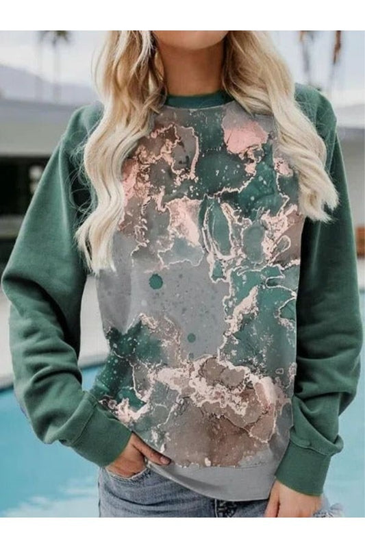 Fall Verdant Abstract Sweatshirt