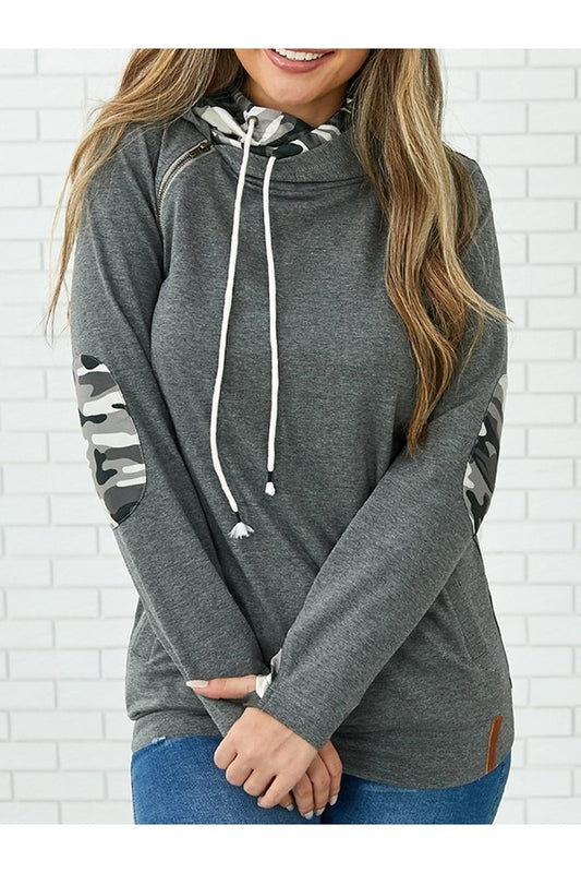 Fall Camouflage Accent Hoodie
