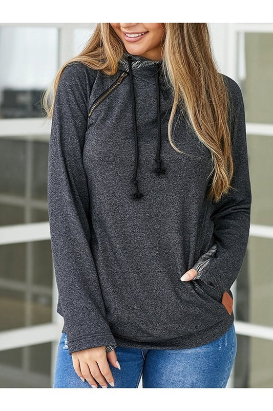 Fall Obsidian Drawstring Hoodie
