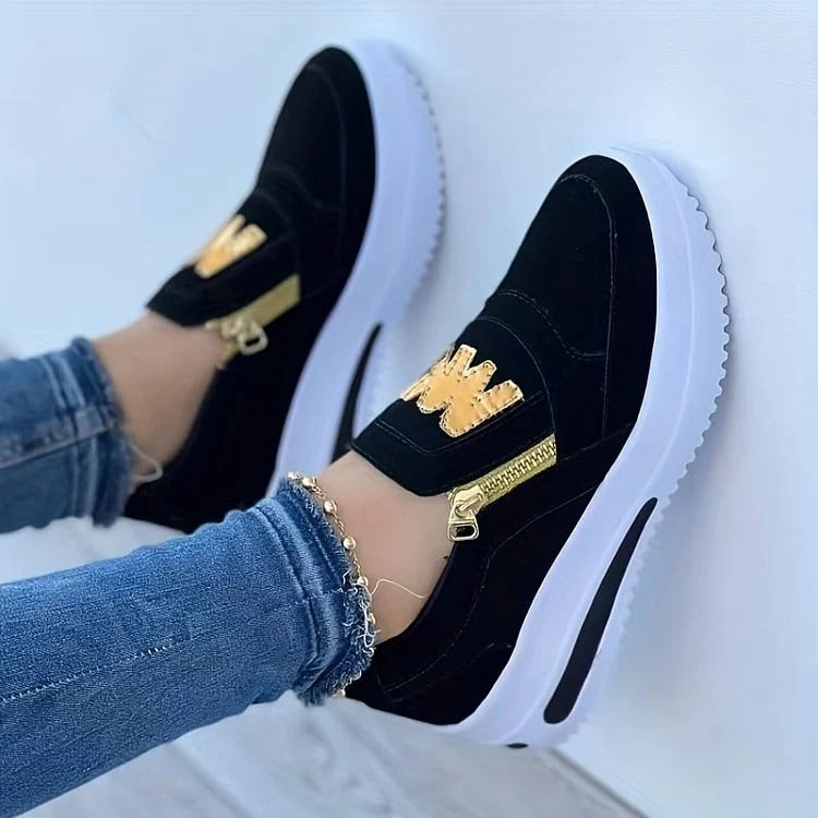 Gold Accent Slip-On Sneakers