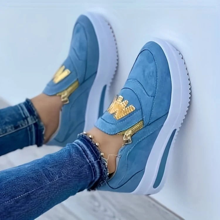 Gold Accent Slip-On Sneakers