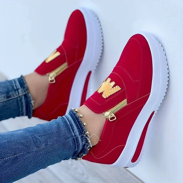 Gold Accent Slip-On Sneakers
