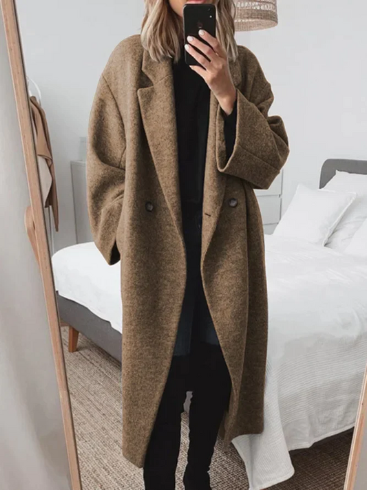 Double-Breasted Oversized Coat