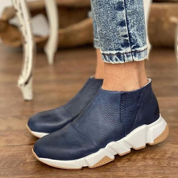 Fall Contrast-Sole Ankle Boots