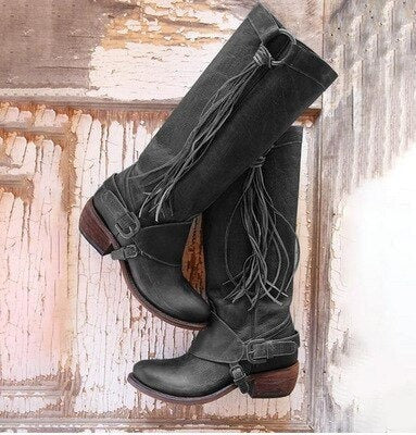 Fall Fringe Tall Boots