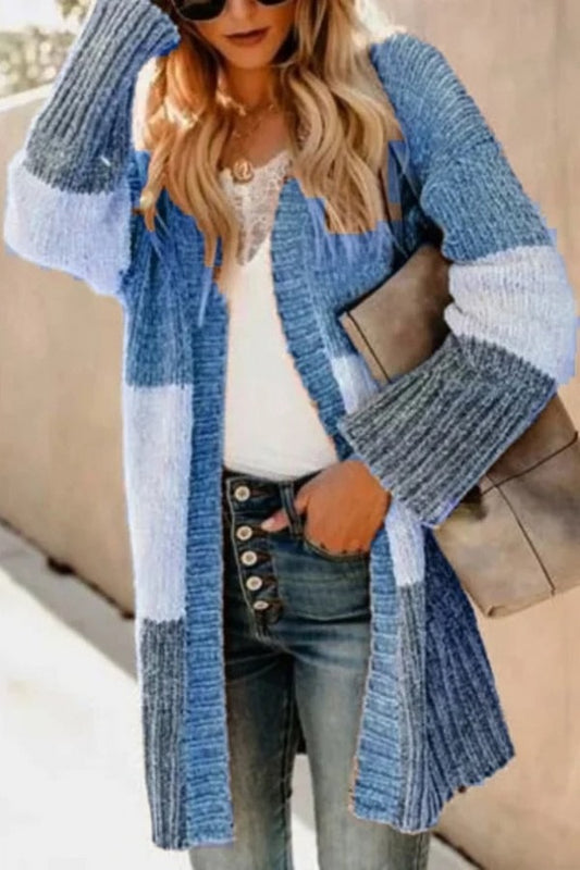 Color Block Knit Cardigan