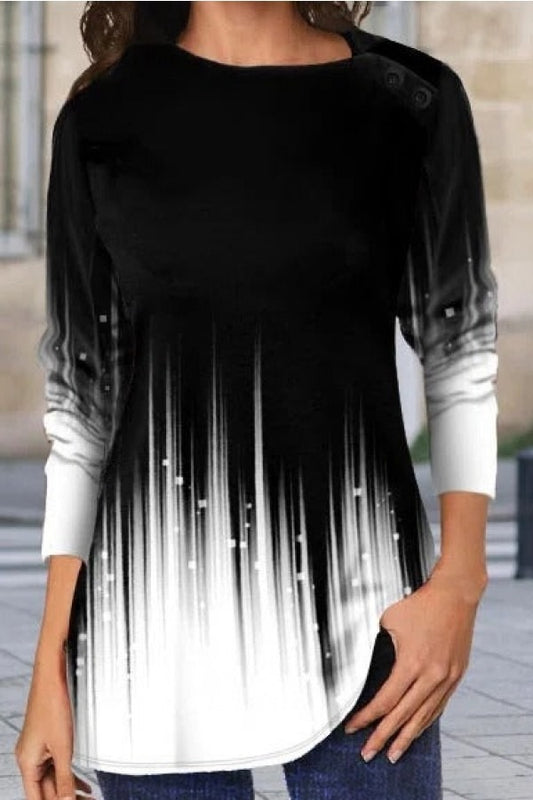 Fall Gradient Print Sweatshirt