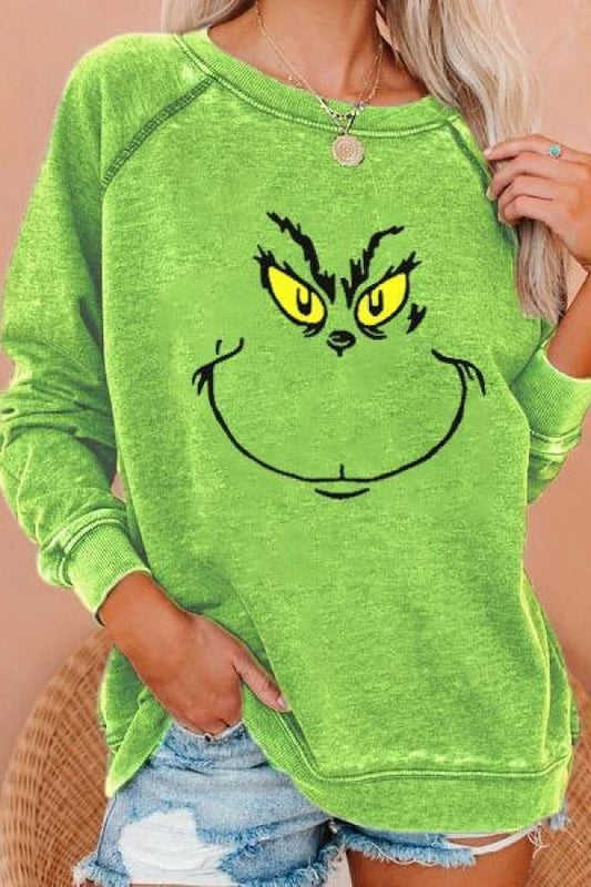 Fall Graphic Face Sweatshirt