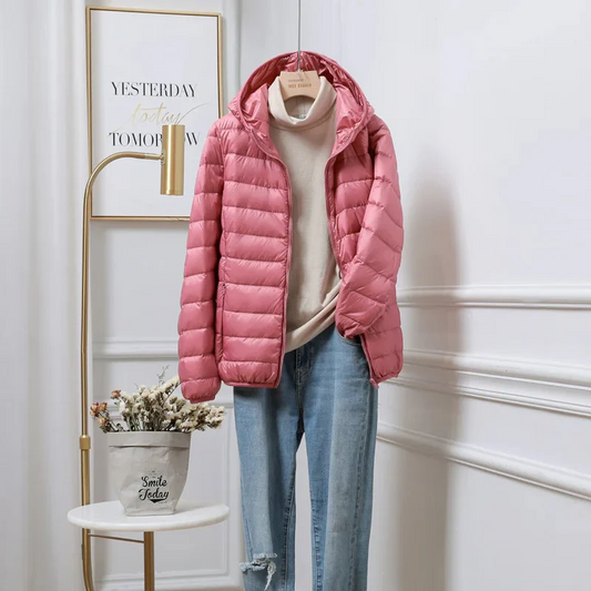 Fall Hooded Baffled Jacket