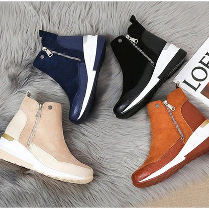 Fall Mixed Material Bootsa