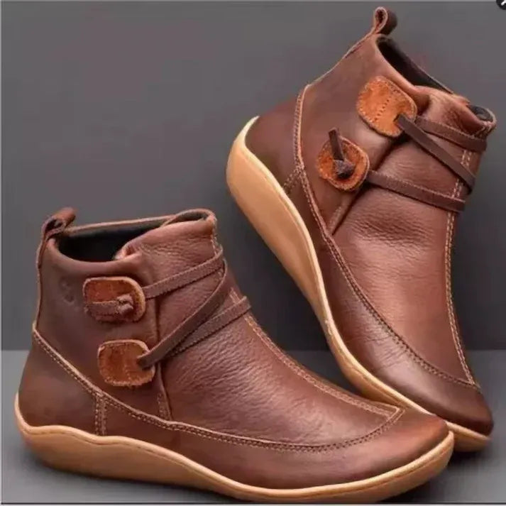 Fall Buckle Strap Ankle Boots