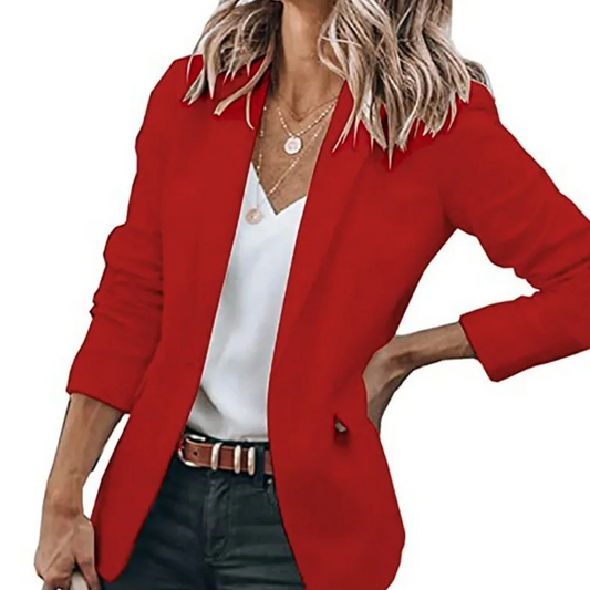 Tailored Open-Front Blazer