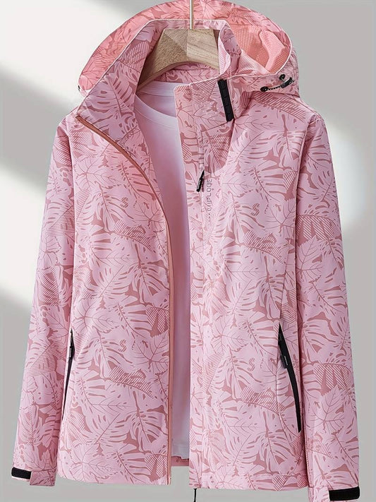 Patterned Hooded Jacket For Fall