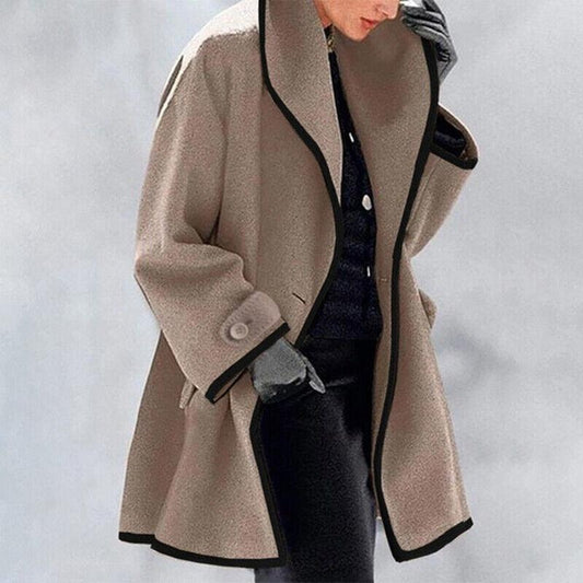 Fall Contrast Trim Coat
