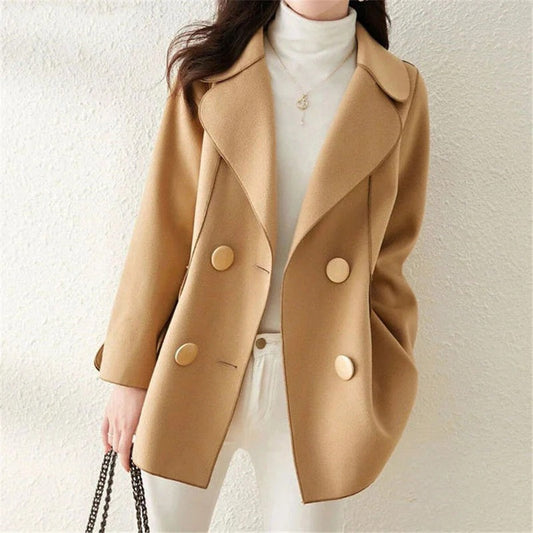 Fall Double-Breasted Wool Coat