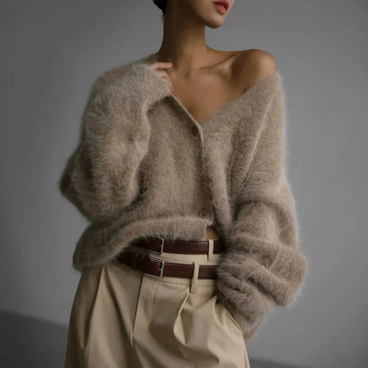 Oversized V-Neck Cardigan