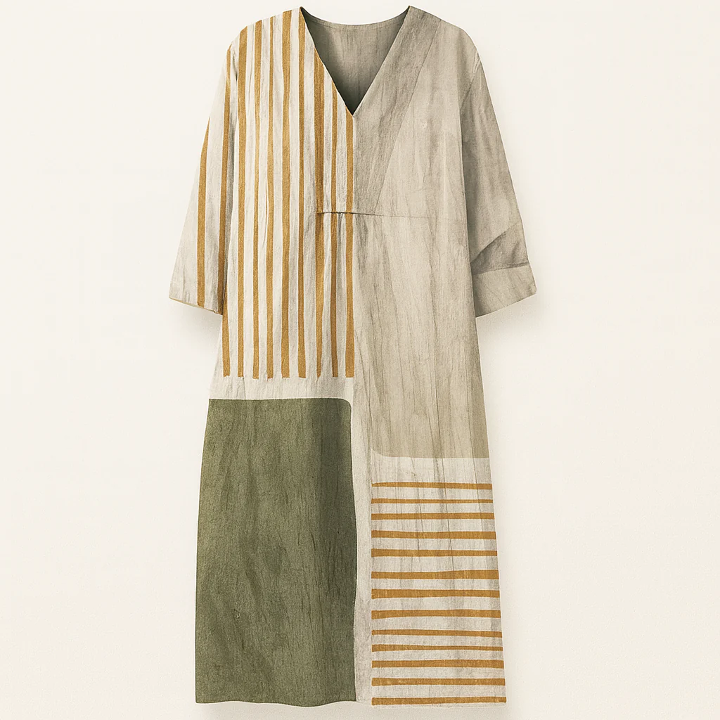 Patterned Summer Dress - Breathable Fabric, Lightweight Feel, Relaxed Fit