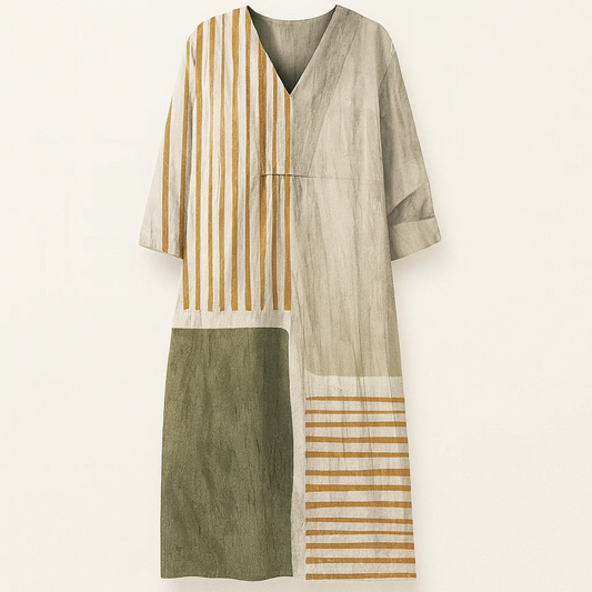 Patterned Summer Dress - Breathable Fabric, Lightweight Feel, Relaxed Fit