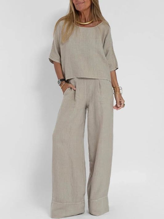 Wide-Leg Two-Piece Set