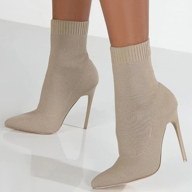 Fall Sock Stiletto Boots