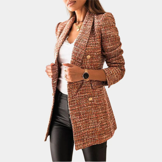 Plaid Longline Blazer