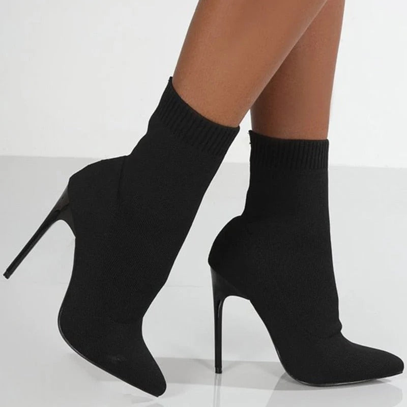 Fall Sock Stiletto Boots
