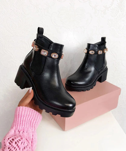 Fall Embellished Ankle Boots