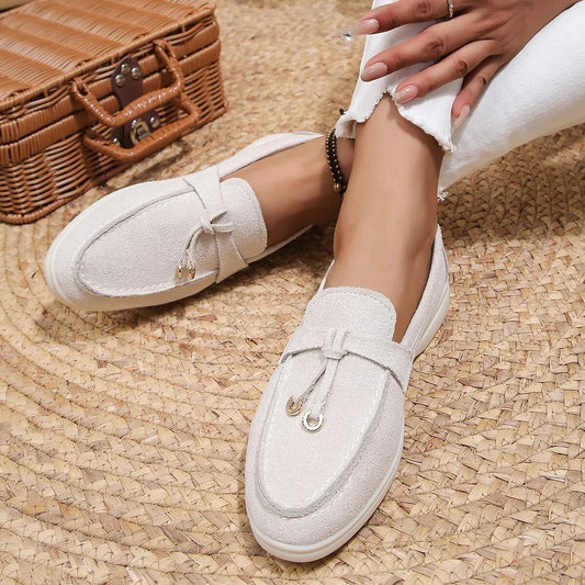Slip-On Loafers with Decorative Ties