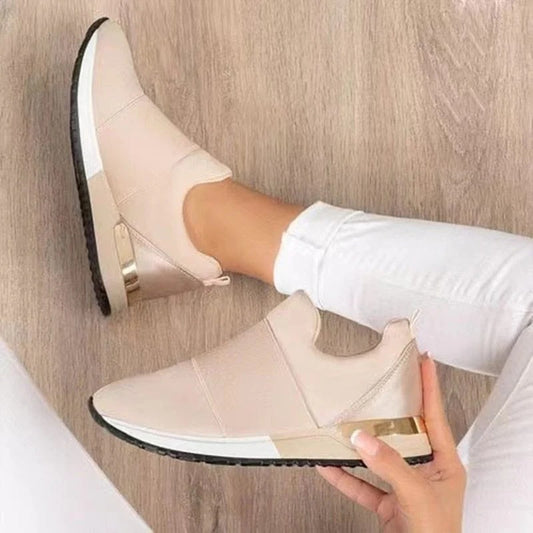 Metallic Accent Slip-On Sneakers