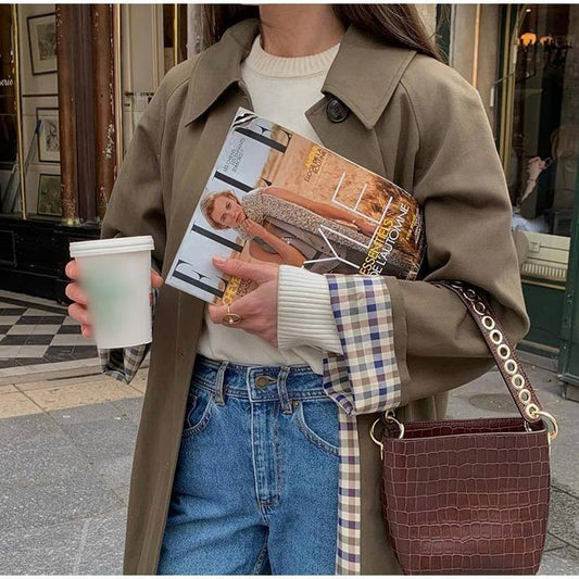 Fall Check-Lined Trench Coat