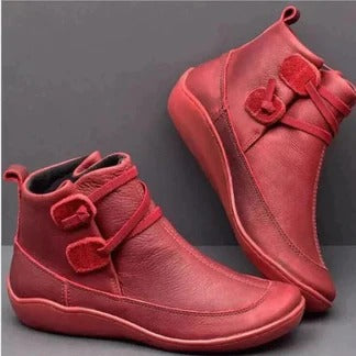 Fall Buckle Strap Ankle Boots