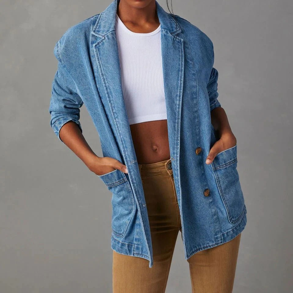Fall Longline Denim Jacket