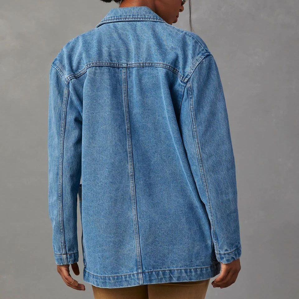 Fall Longline Denim Jacket