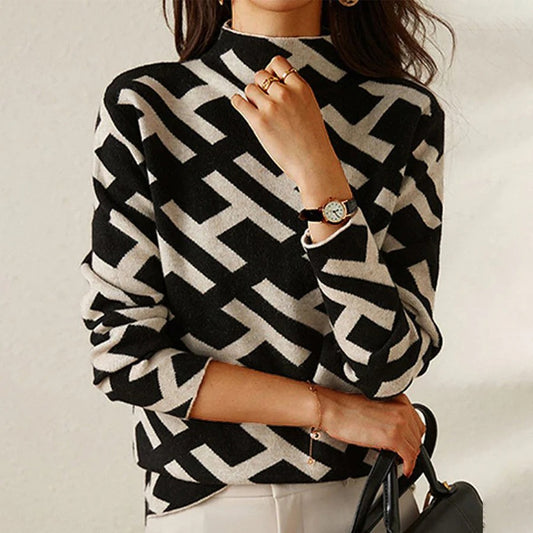 Fall Geometric Pattern Sweater